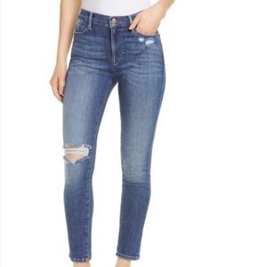 FRAME's Le Skinny De Laurel Distressed Jea…